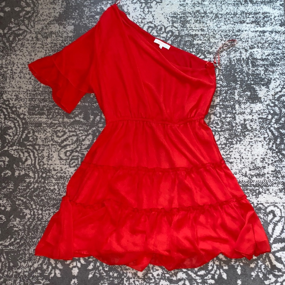 One Shoulder Ruffle Dress